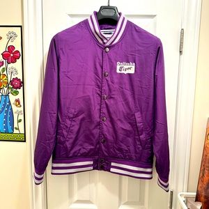 Onitsuka Tiger Bomber Jacket, purple, size Medium.